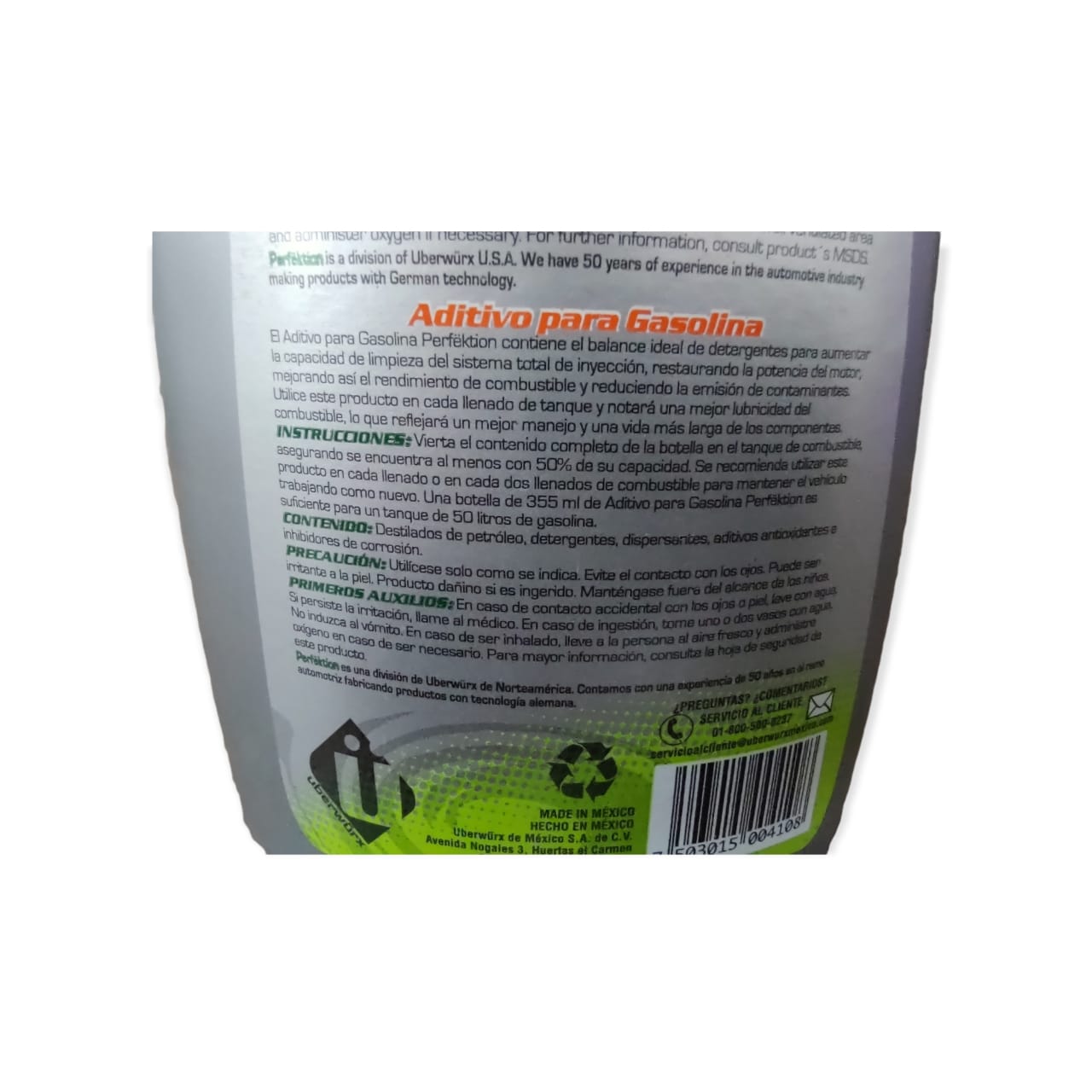 Aditivo Para Gasolina Perfektion