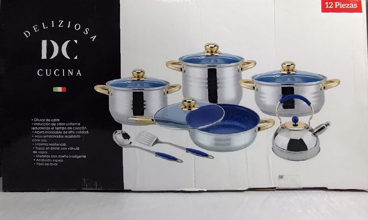 Batería De Cocina 12 Piezas Deliziosa Cucina