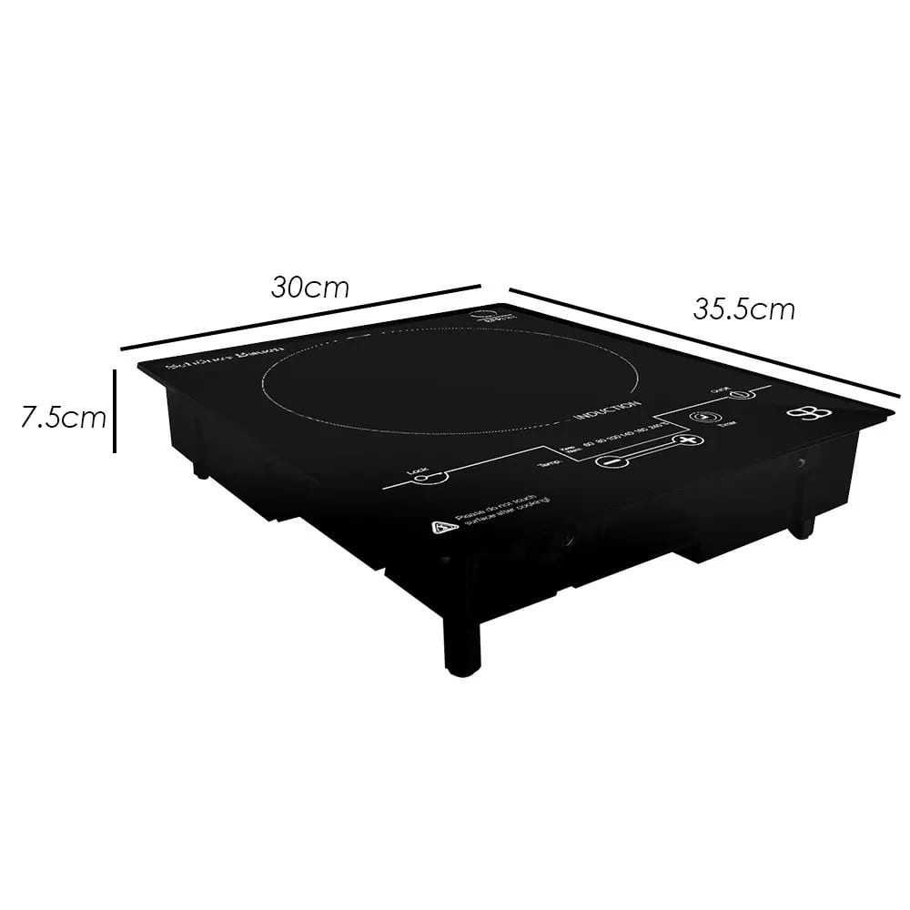 Parrilla de Induccion Schones Bauen BERLIN 120V 1 quemador empotrable y portatil
