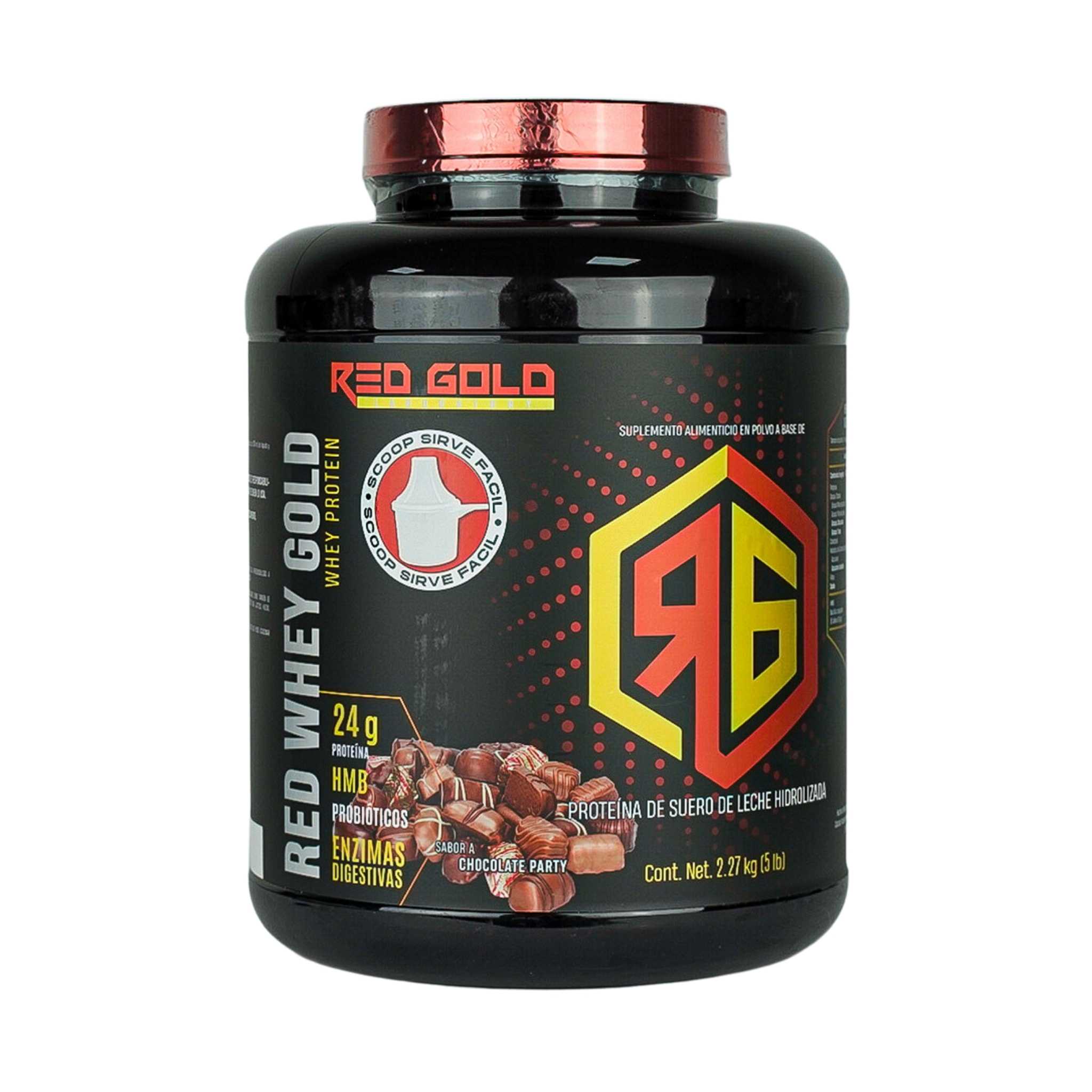 Red Gold | Red Whey | Proteína de Suero de Leche Hidrolizada | Sabor Chocolate | 65 Porciones | 2.7 kg 