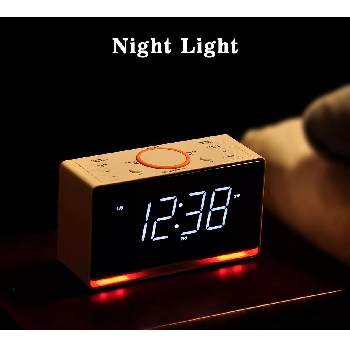 Reloj Digital Radio Despertador Bluetooth Soporte Altavoz