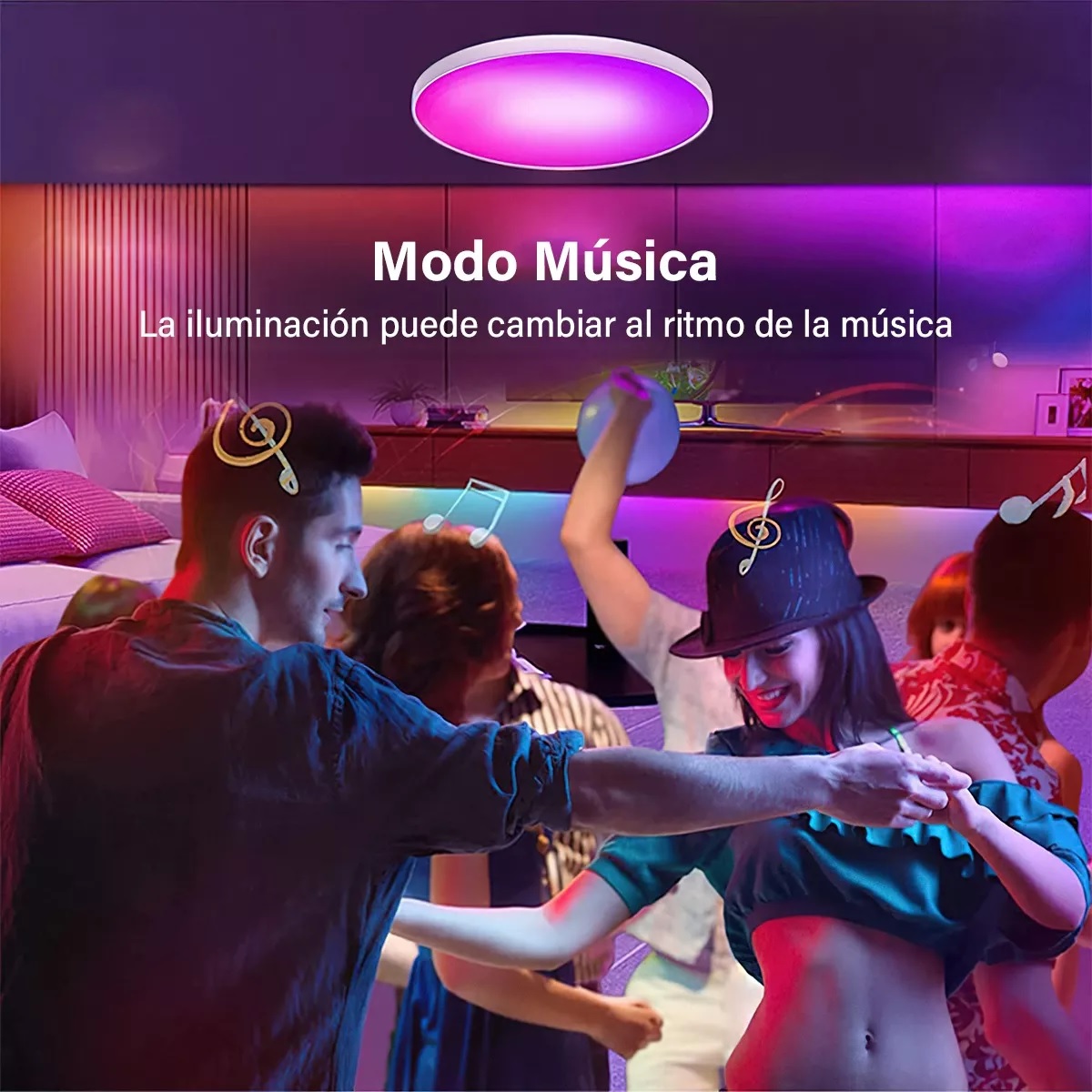 Lámparas De Techo Led 24w 2.4g Lámparas Decorativas 30cm Rgb Blanco
