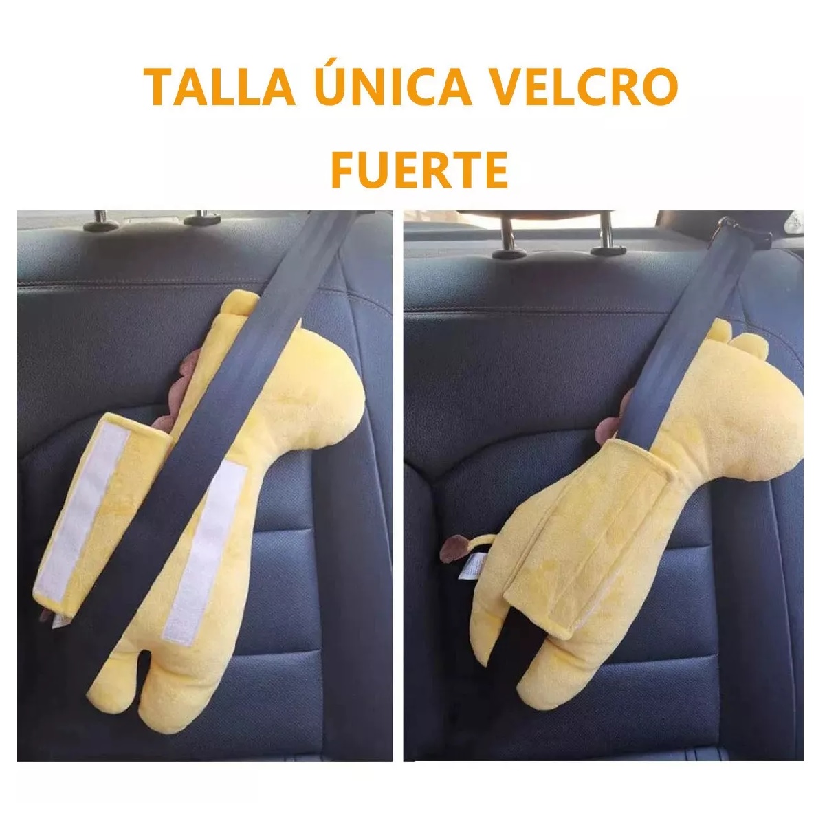 Almohada De Cinturón De Seguridad Para Niños Para Auto Girafa Amarillo