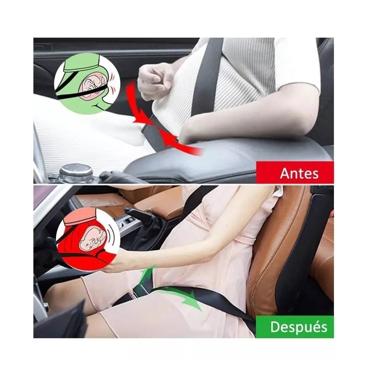Cinturón De Seguridad Maternidad Conductora Embarazada Auto
