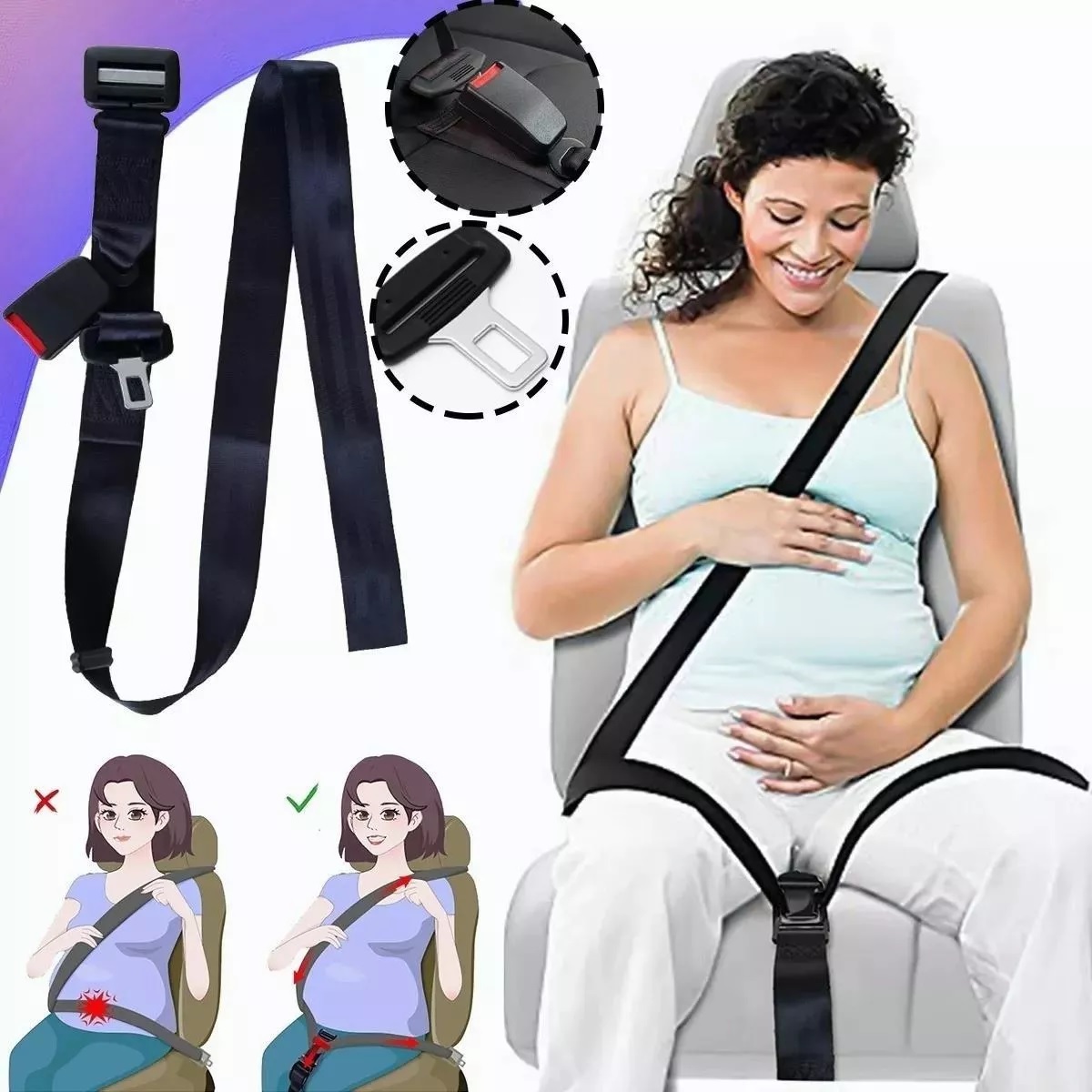 Cinturón De Seguridad Maternidad Conductora Embarazada Auto