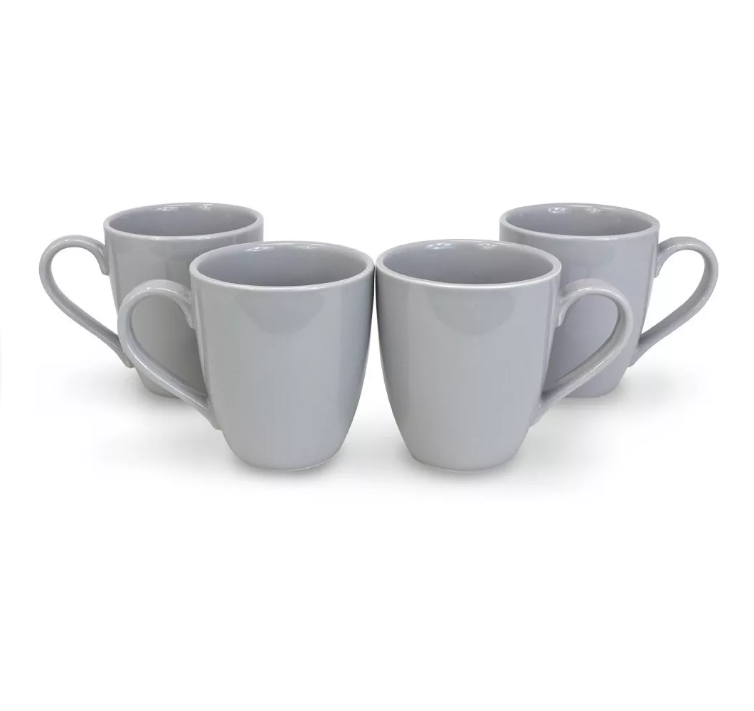 Juego de 4 Tazas de Cerámica Clásicas Ideen 270 ml