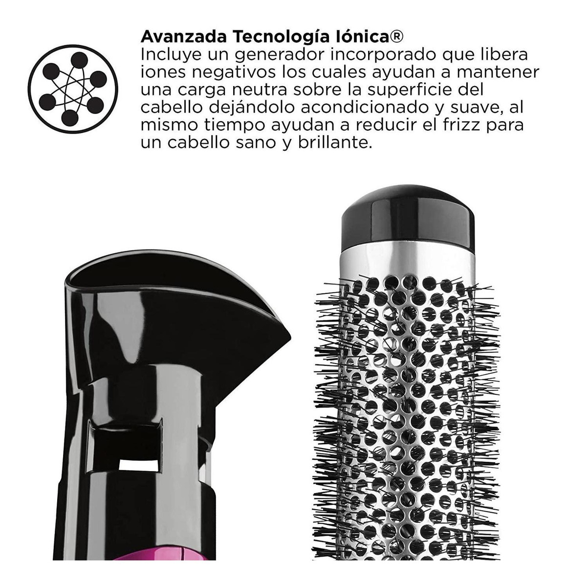 Secadora Y Cepillo De Aire Revlon rvha6001 Pro Collection Titanio