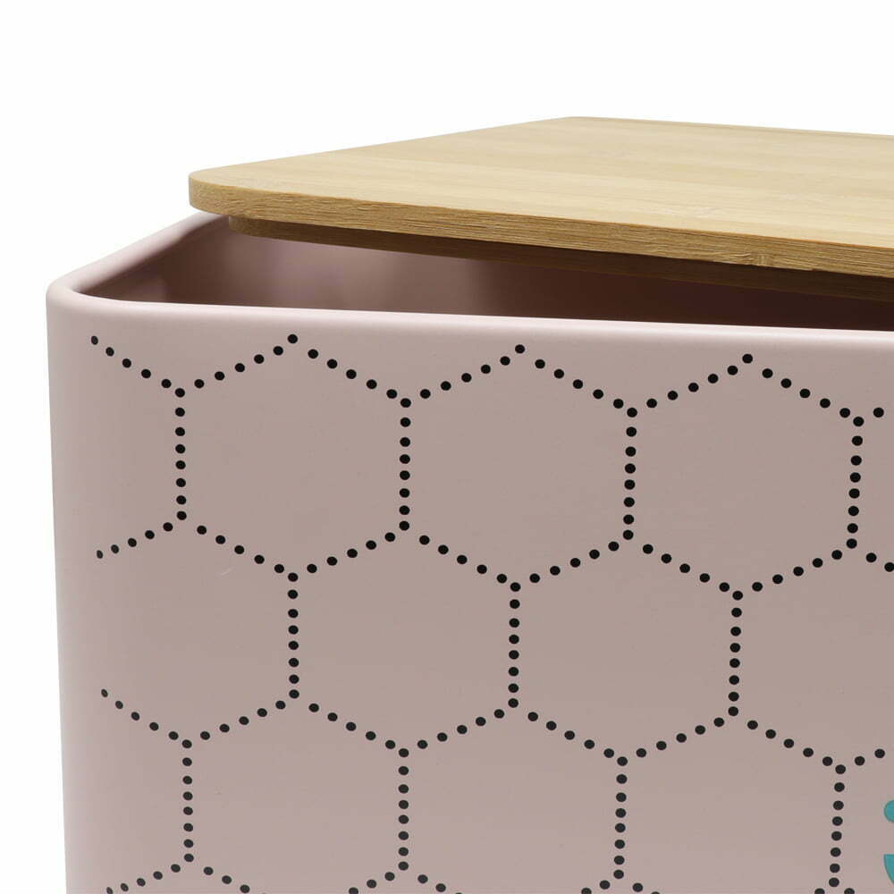 Recipiente Contenedor Metálico Rectangular Rosa Bread Panera