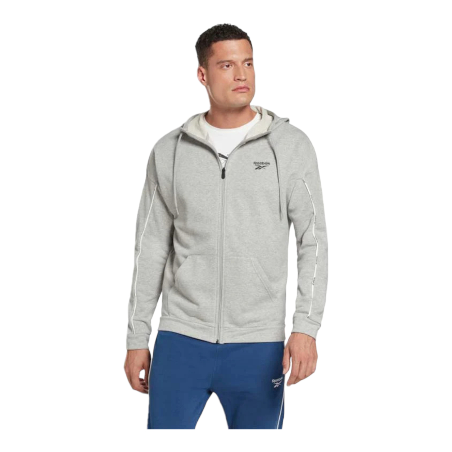 Sudadera reebok on sale hombre plata