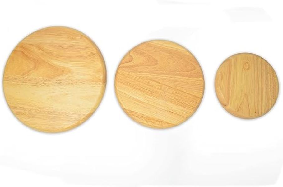 Plato de madera de juguete de 10 cm