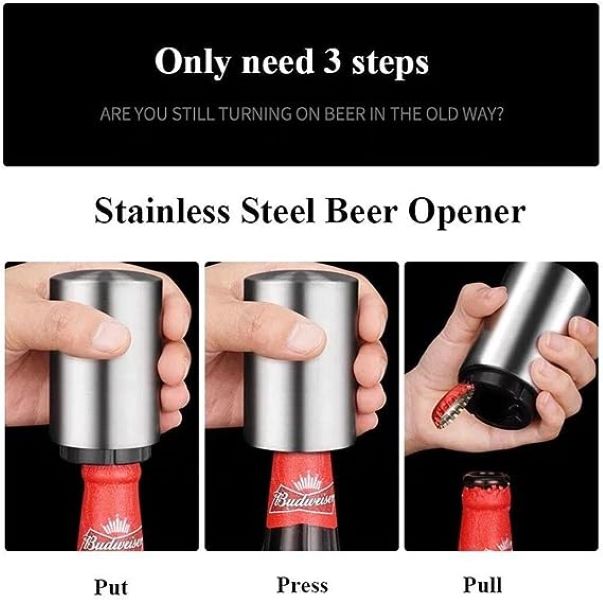 Destapador de Cerveza, Abrebotellas Magnético con Tapa magnética