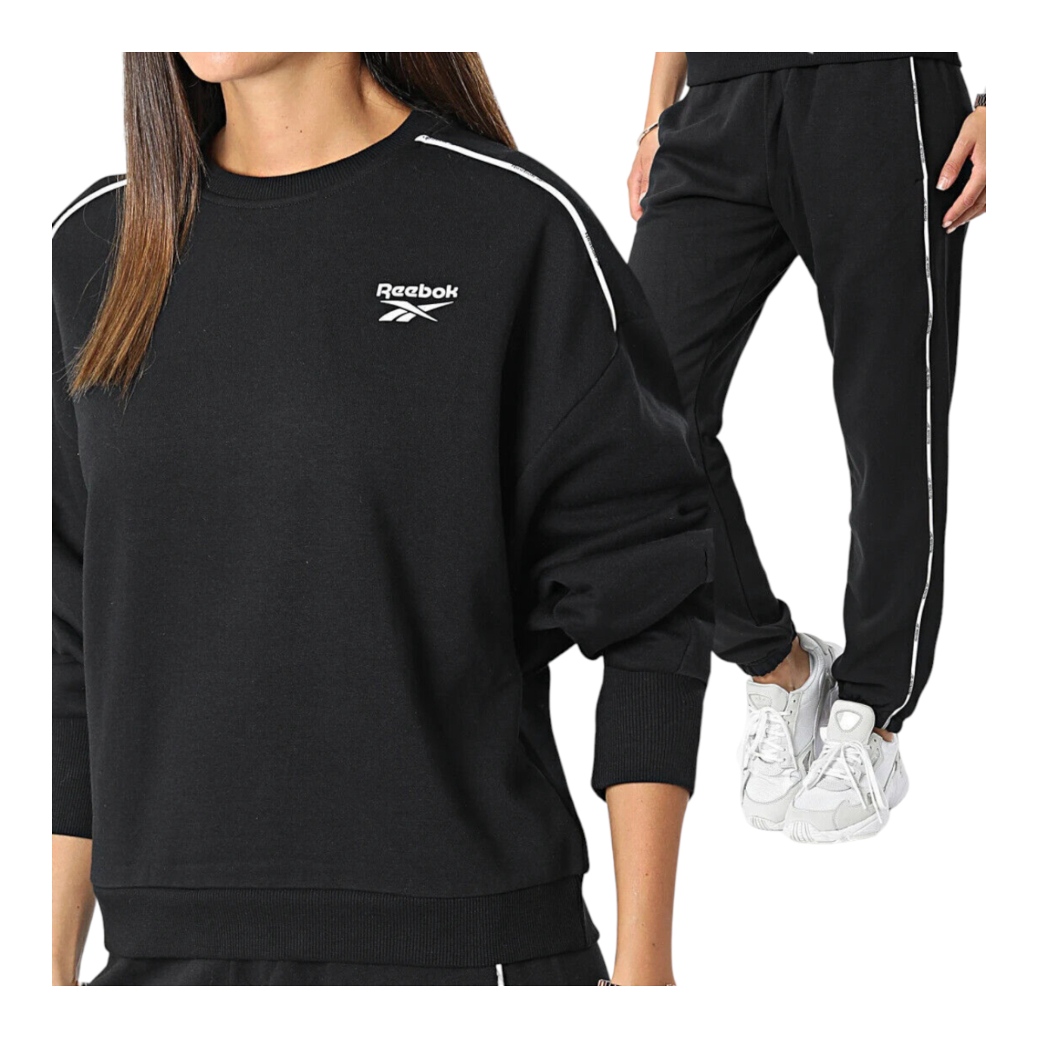 CONJUNTO REEBOK MUJER NEGRO REEBOK PIPING PACK HB2338.