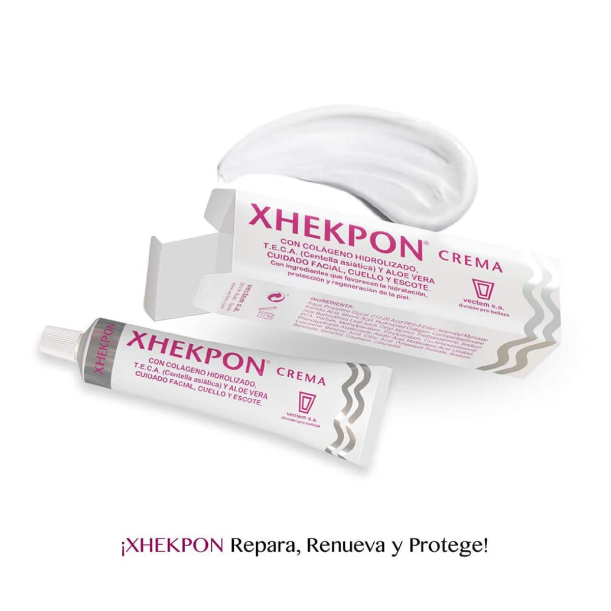 Crema Hidratante de Colageno Hidrolizado para Cara Cuello y Escote | Crema Xhekpon.