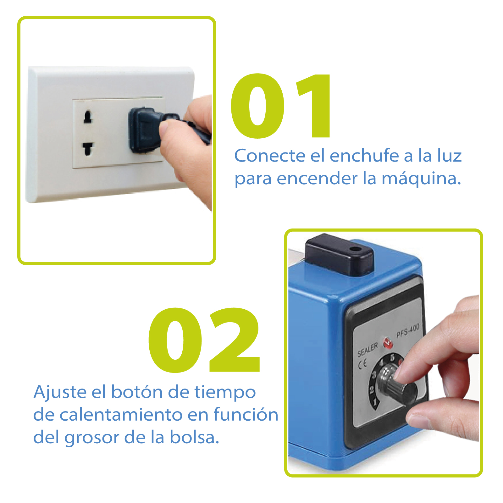 Selladora Térmica de Bolsas Onof 40CM Máquina de Sellado de Alimentos para Hogar Restaurante