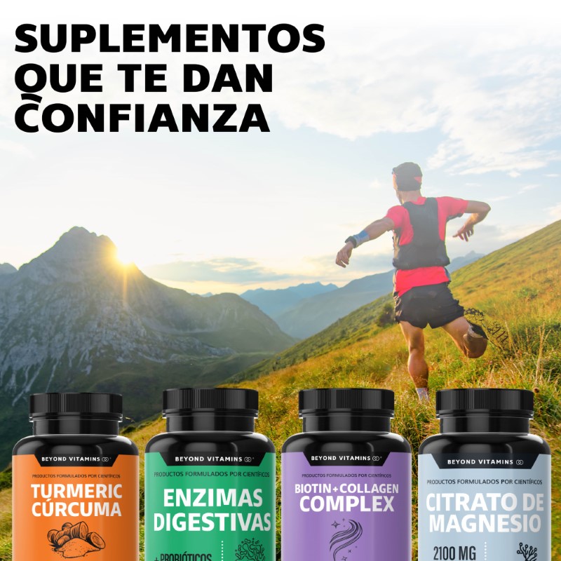 Suplemento Alimenticio Beyond Vitamins Citrato de Potasio 1000mg | Platano en Polvo, Curcuma y Semilla de uva 180 cápsulas
