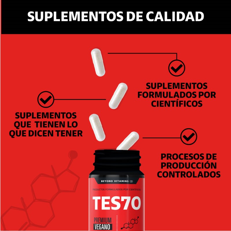 Suplemento Alimenticio Beyond Vitamins TESTO Vitaminas para Hombres  - Testosterona 180 cápsulas