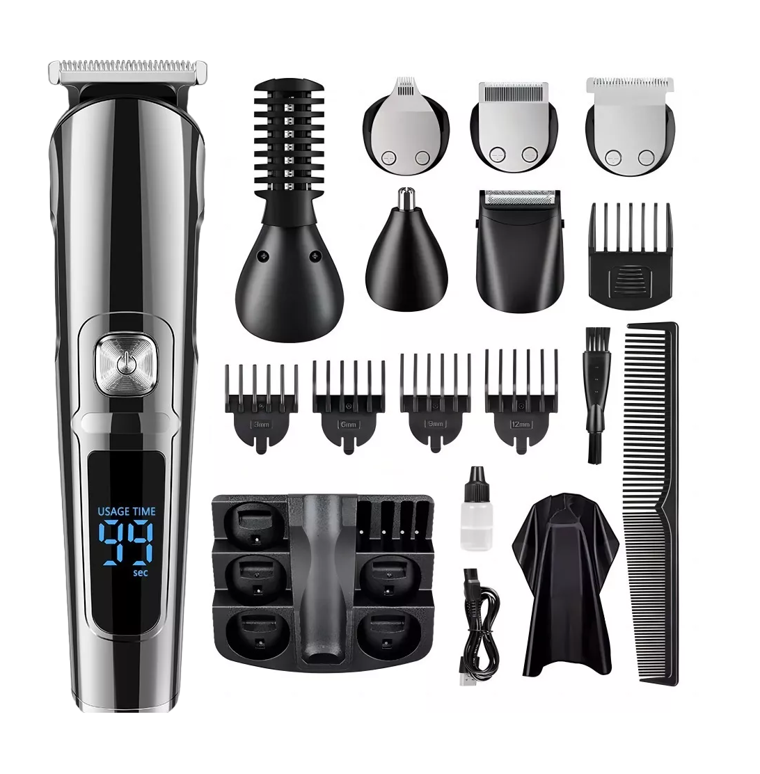 Recortadora Afeitador Eléctrica Barbero Gris oscuro