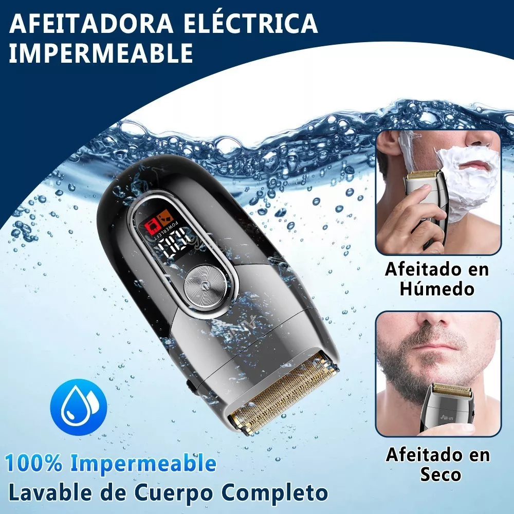Maquina Afeitadora Electrica Rasuradora Kit Barba Afeitar