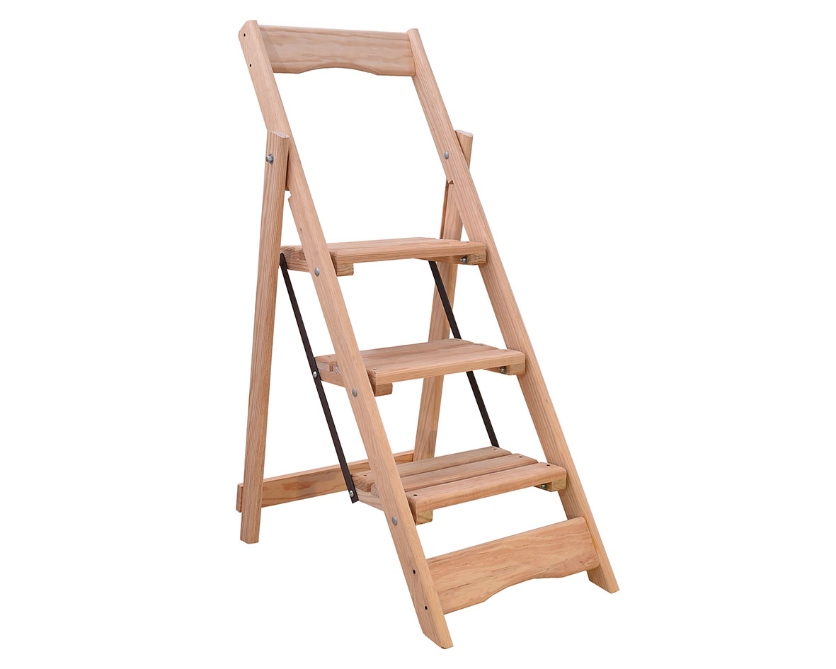 Escalera de Madera 3 Peldaños Uso Rudo