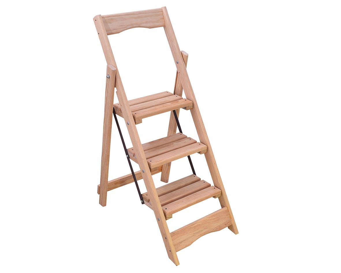 Escalera de Madera 3 Peldaños Uso Rudo