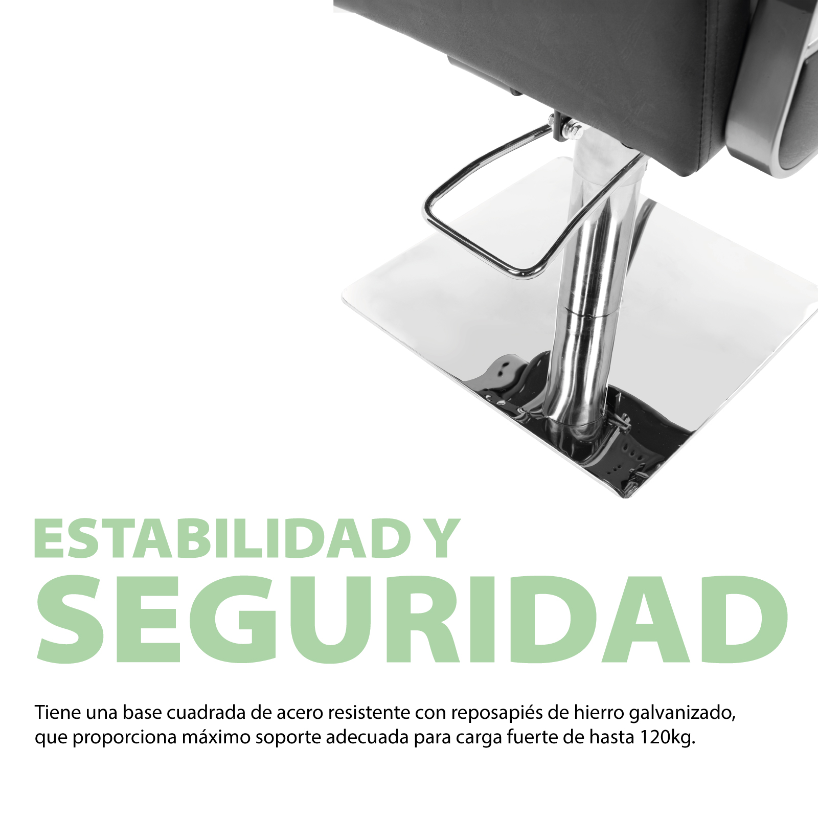 Silla de Peluquería Onof Sillón Hidráulico Reclinable Equipo de Salón de Belleza Negro/Plata