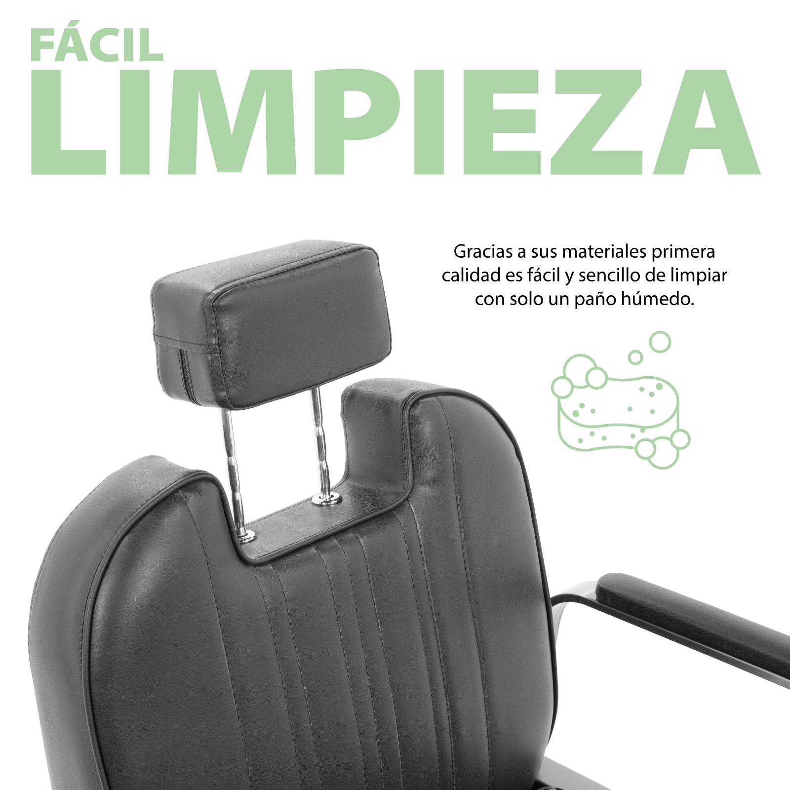 Silla de Peluquería Onof Sillón Hidráulico Reclinable Equipo de Salón de Belleza Negro/Plata