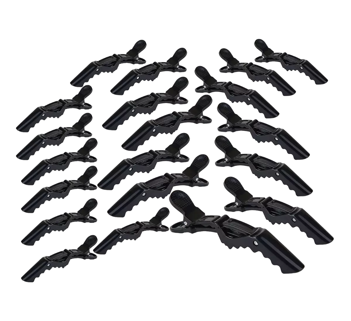 20 Pcs Cocodrilo Antideslizantes Pinzas Para Cabello Fijas Negro