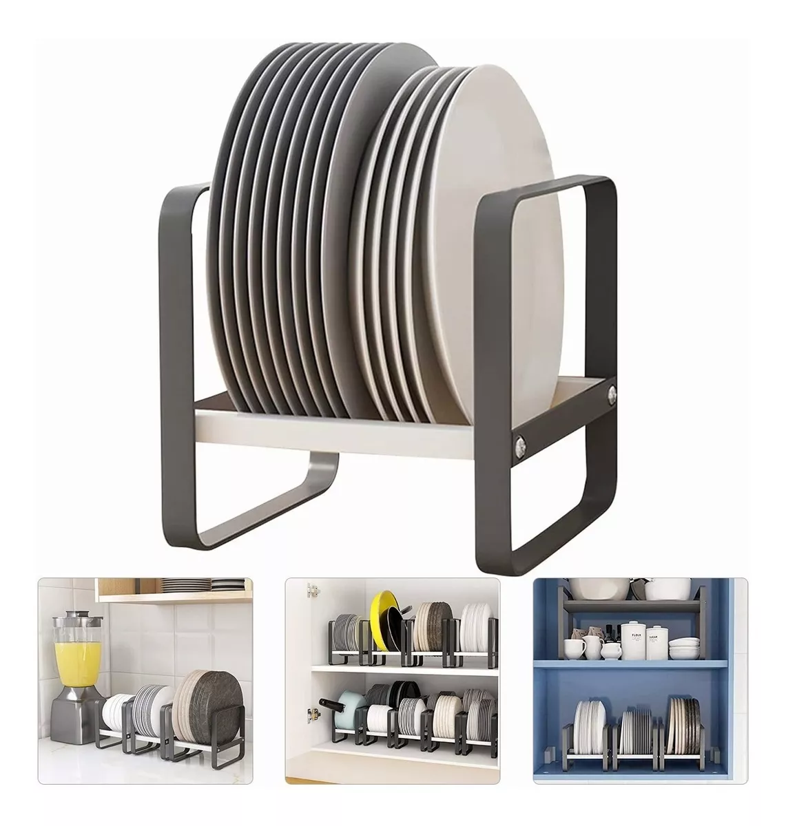 Soporte Para Multiusos De Cocina Organizador Negro + Blanco 1pc