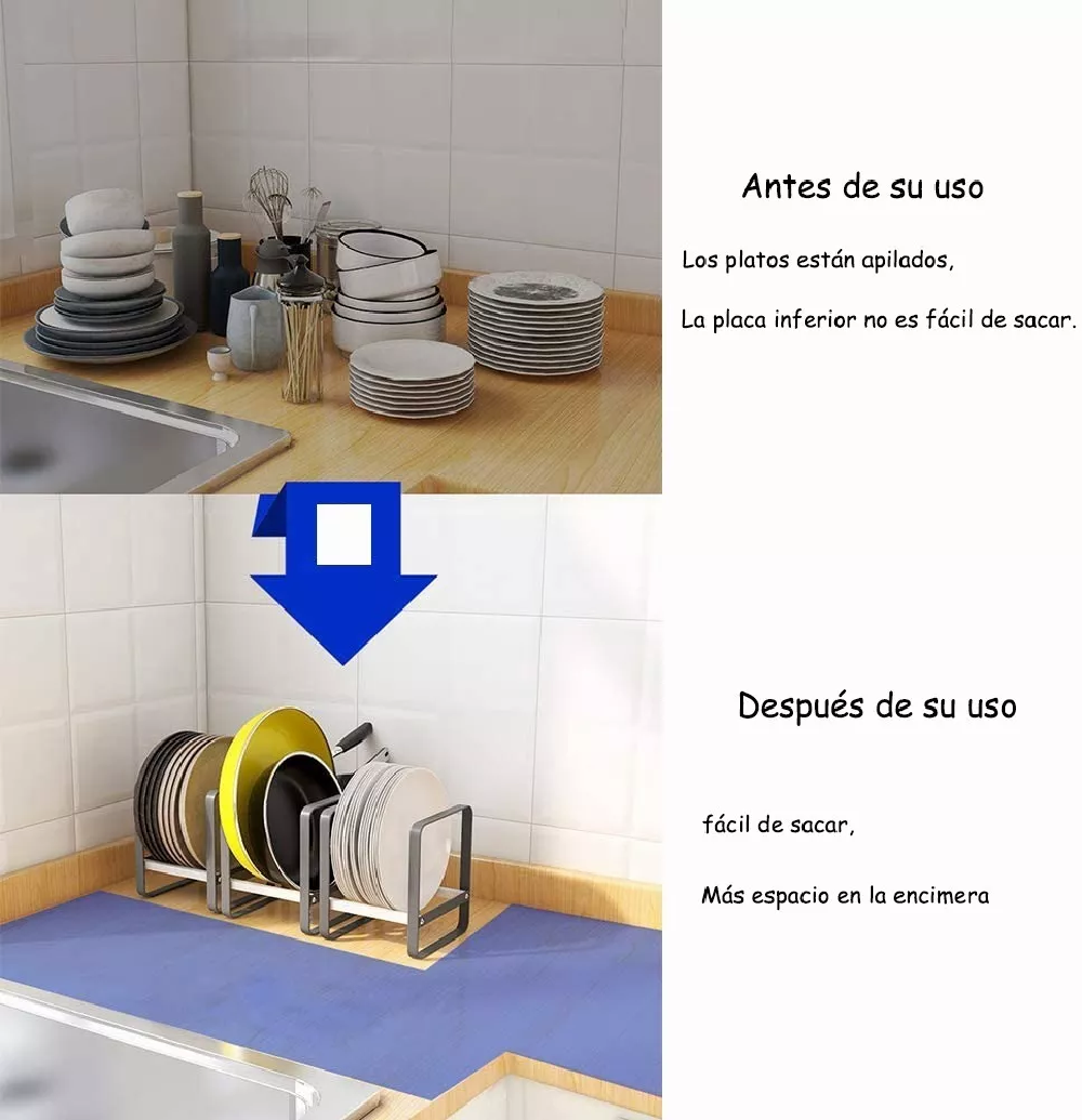 Soporte Para Multiusos De Cocina Organizador Negro + Blanco 1pc