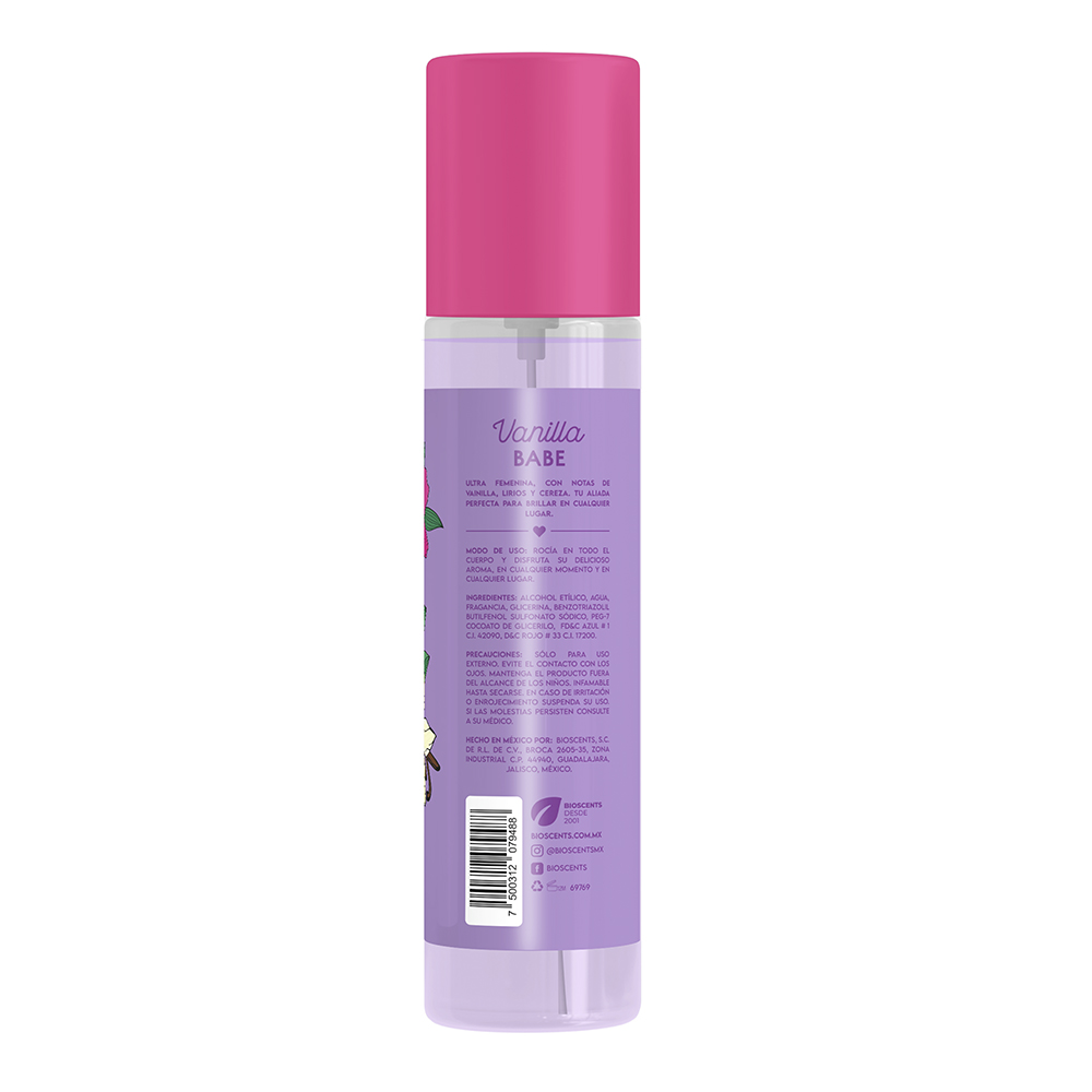 Body Mist Fragancia Mujer Vainilla Babe Love Joy 250 Ml