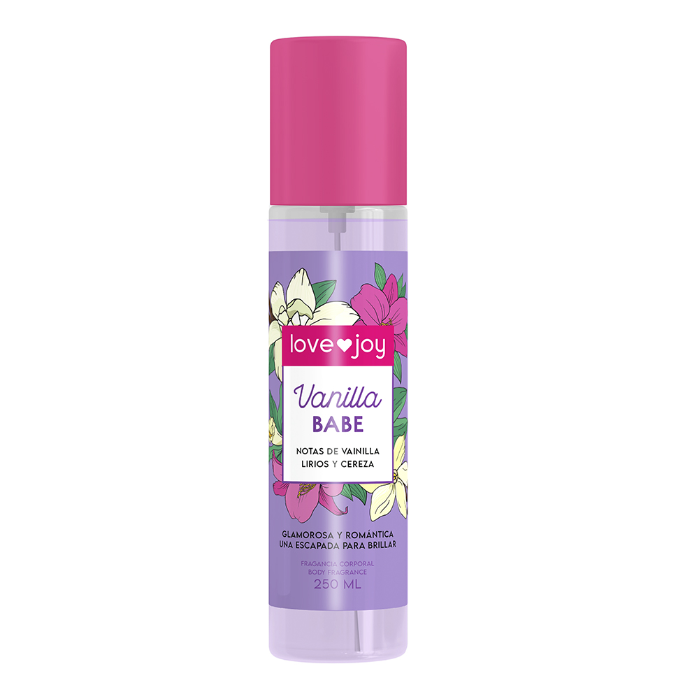 Body Mist Fragancia Mujer Vainilla Babe Love Joy 250 Ml