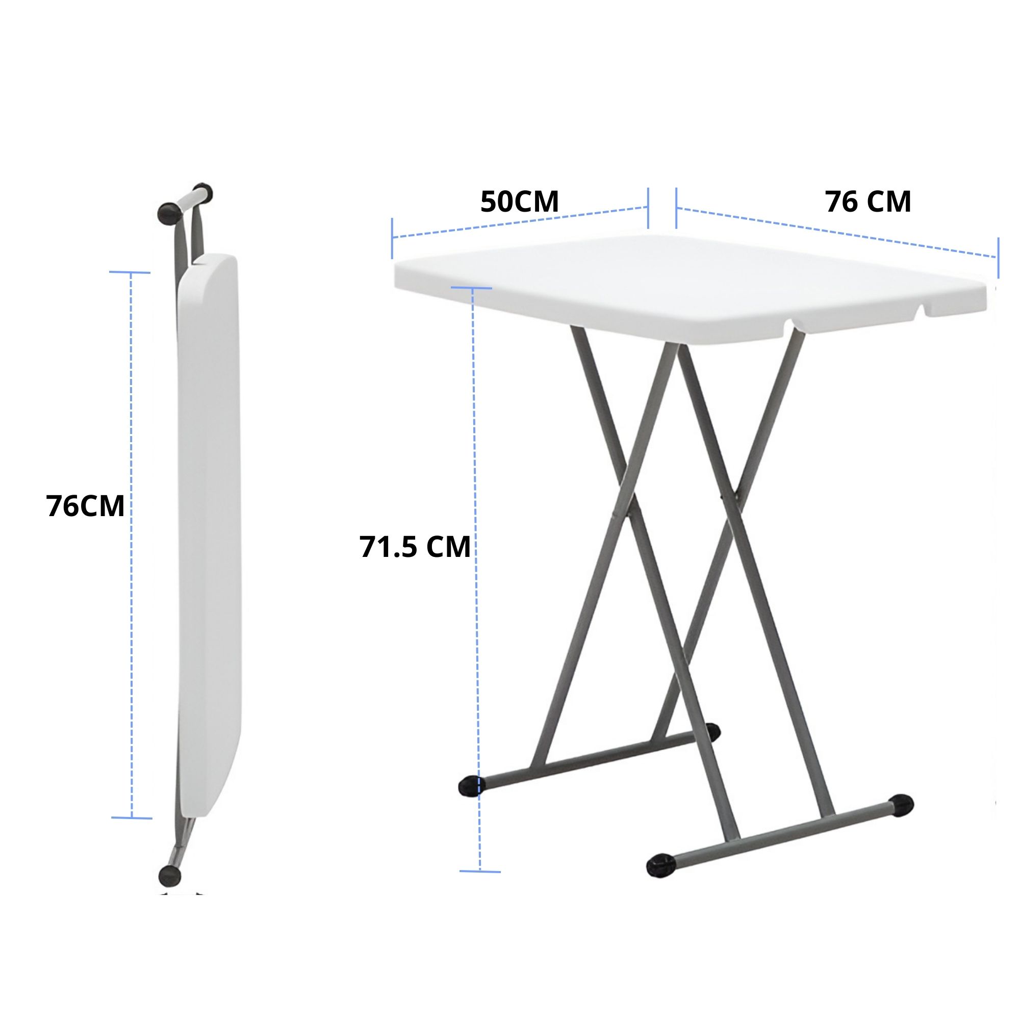 Mesa Plegable Portatil Ajustable 3 Niveles Interior Exterior Para Jardín Interior Y Exterior De HDPE Con Marco De Acero
