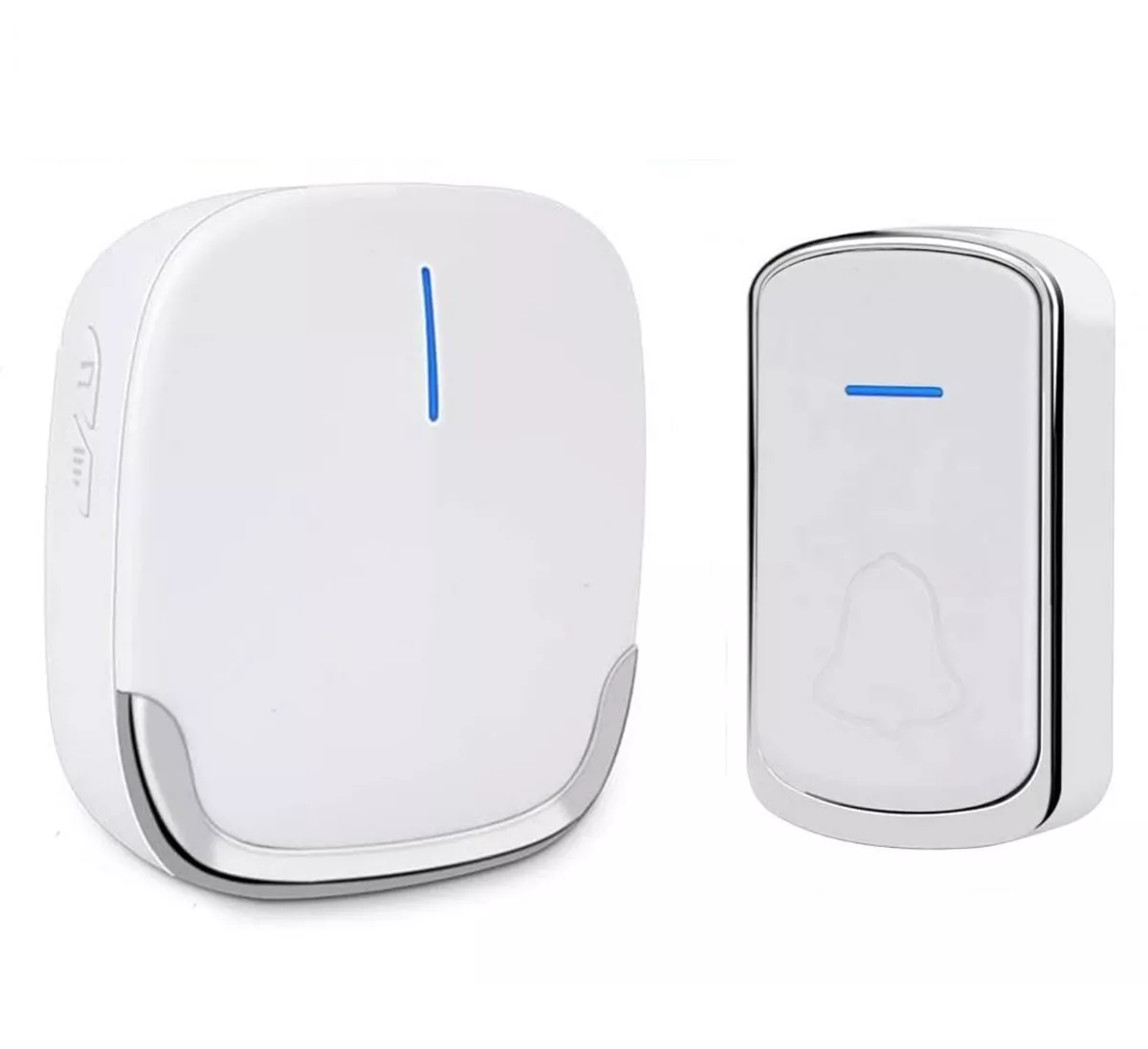 Timbre Inalámbrico Impermeable Con 1 Transmisor Y 1 Receptor Blanco