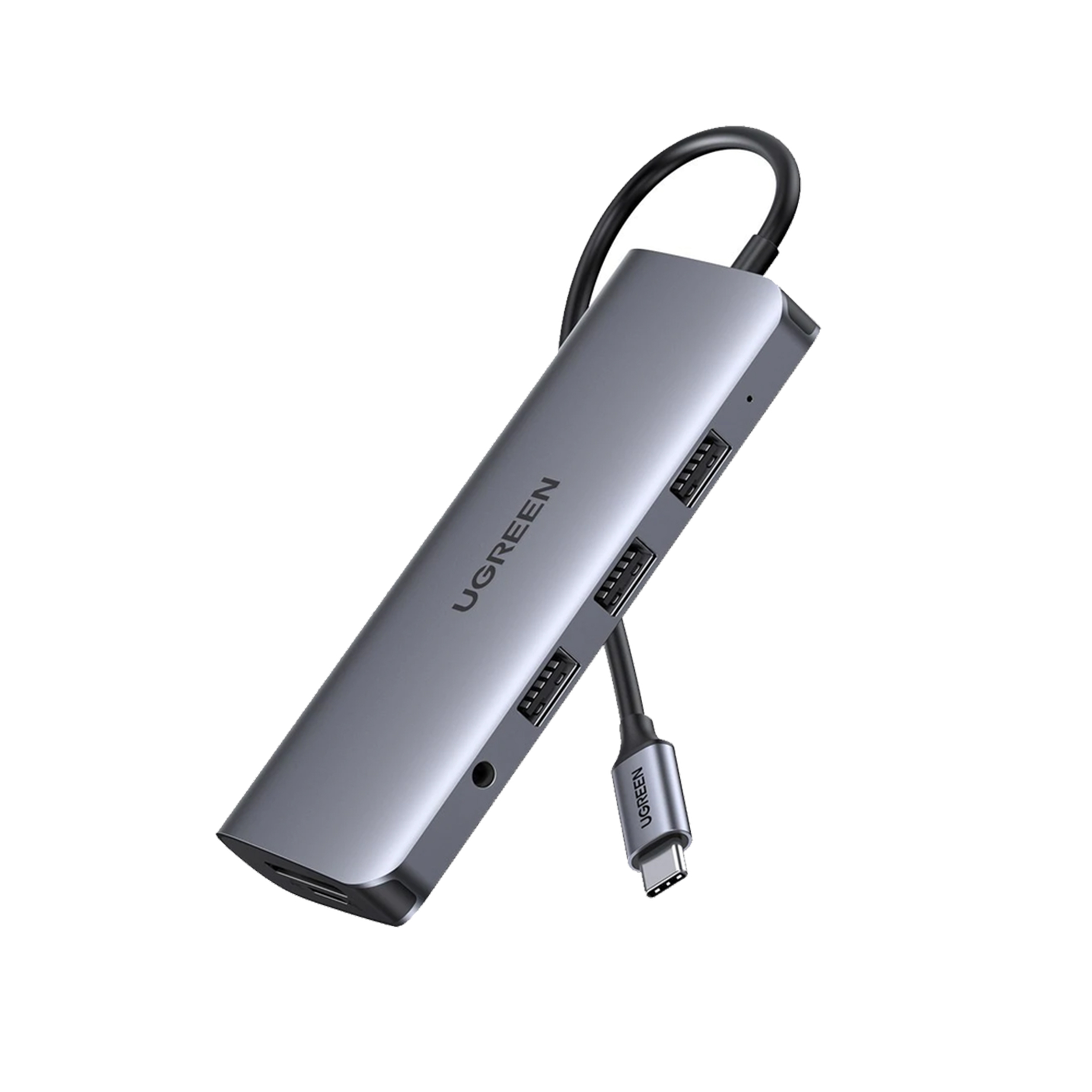 Hub Usb-c Multipuertos A 3 Usb 3.0 Hdmi 4k A 30hz, ethernet, vga Y Carga Rapida Ugreen