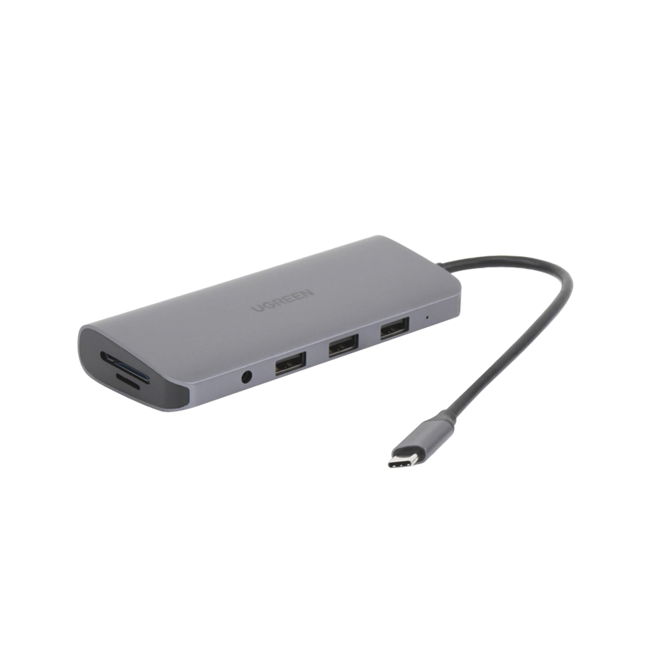 Hub Usb-c Multipuertos A 3 Usb 3.0 Hdmi 4k A 30hz, ethernet, vga Y Carga Rapida Ugreen