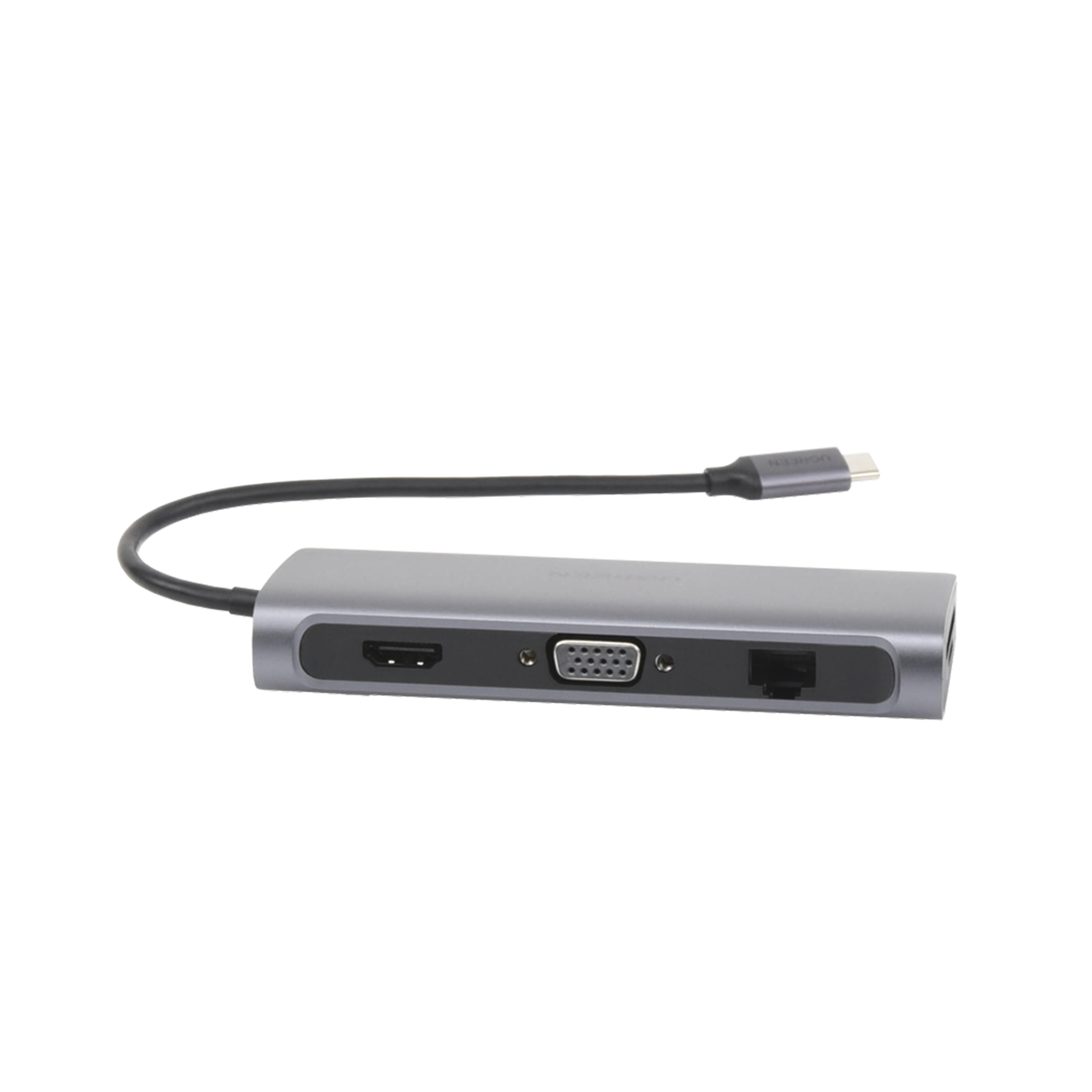 Hub Usb-c Multipuertos A 3 Usb 3.0 Hdmi 4k A 30hz, ethernet, vga Y Carga Rapida Ugreen