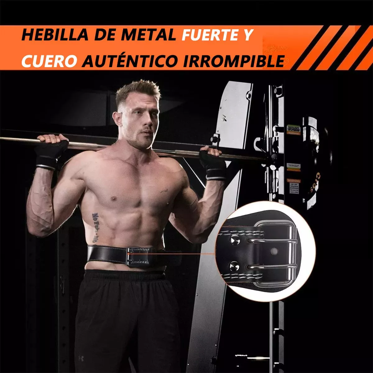 Faja Cinturón Lumbar De Piel Para Levantar Peso Gym 120cm