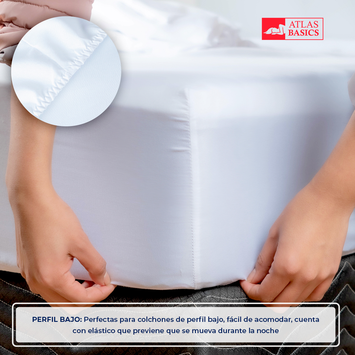 Sabanas Blancas Soft Atlas del Descanso , Queen Size