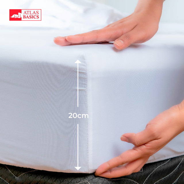 Sabanas Blancas Soft Atlas del Descanso , Queen Size