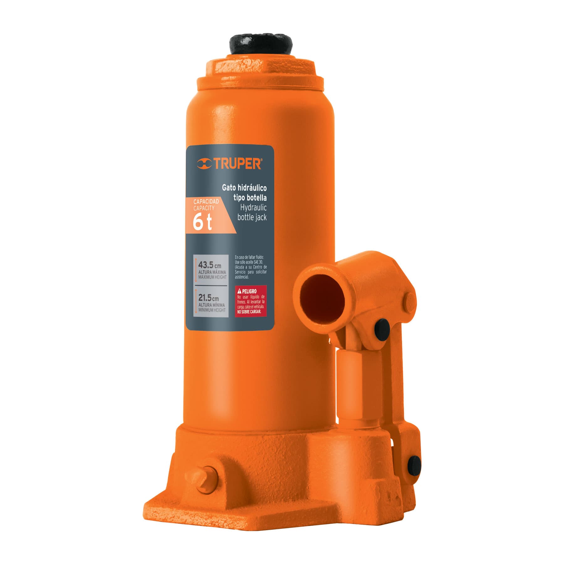 GATO HIDRÁULICO DE BOTELLA DE 6 TON, TRUPER 14814