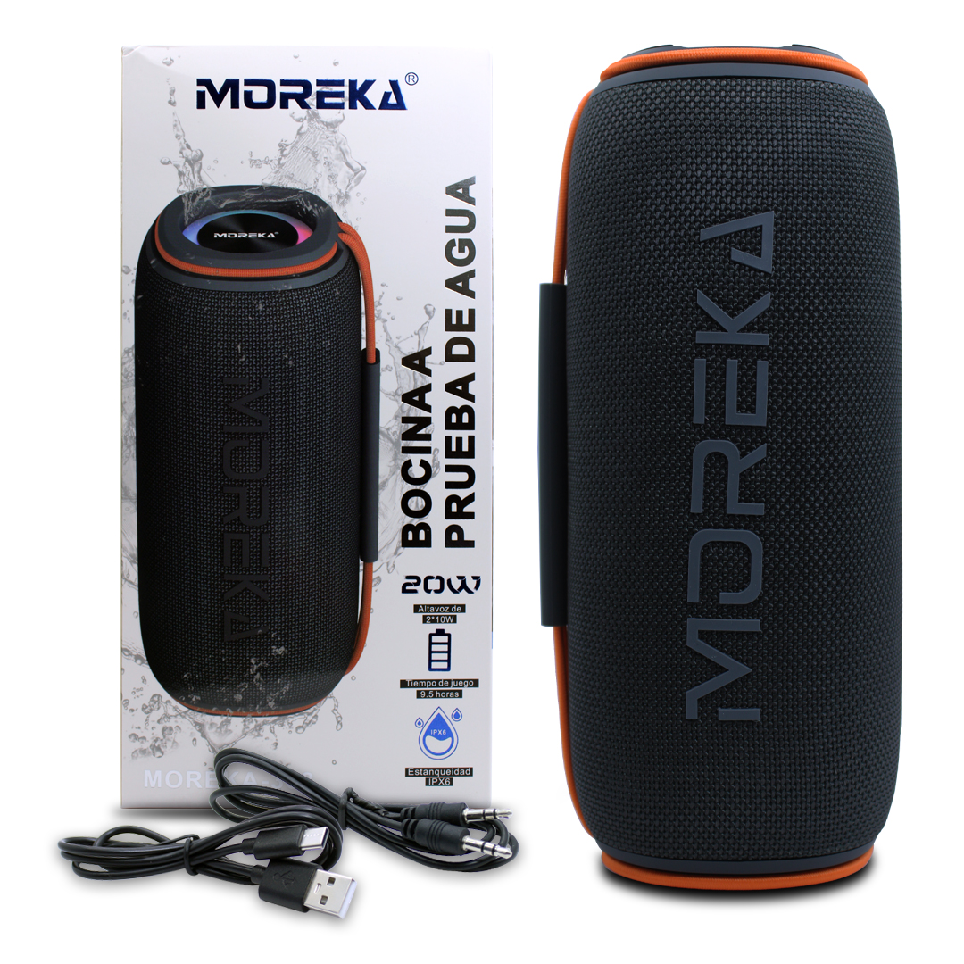 Bocina Bluetooth Moreka-m368 Aprueba De Agua Fm Usb Fm Aux