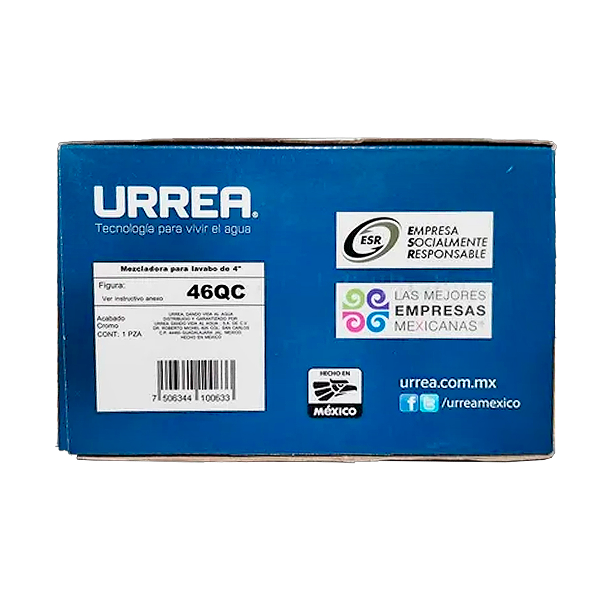 Mezcladora P/Lavabo 4 Queen Cubierta Urrea Residencial 46Qc