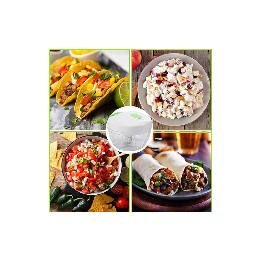 Picadora Manual de Alimentos, Potente Picador de Vegetales de Mano, Compacto, Licuadora para Picar Frutas, Licuadora Picadora de Mano, Verduras, Nueces, Hierbas, Cebollas, Salsa