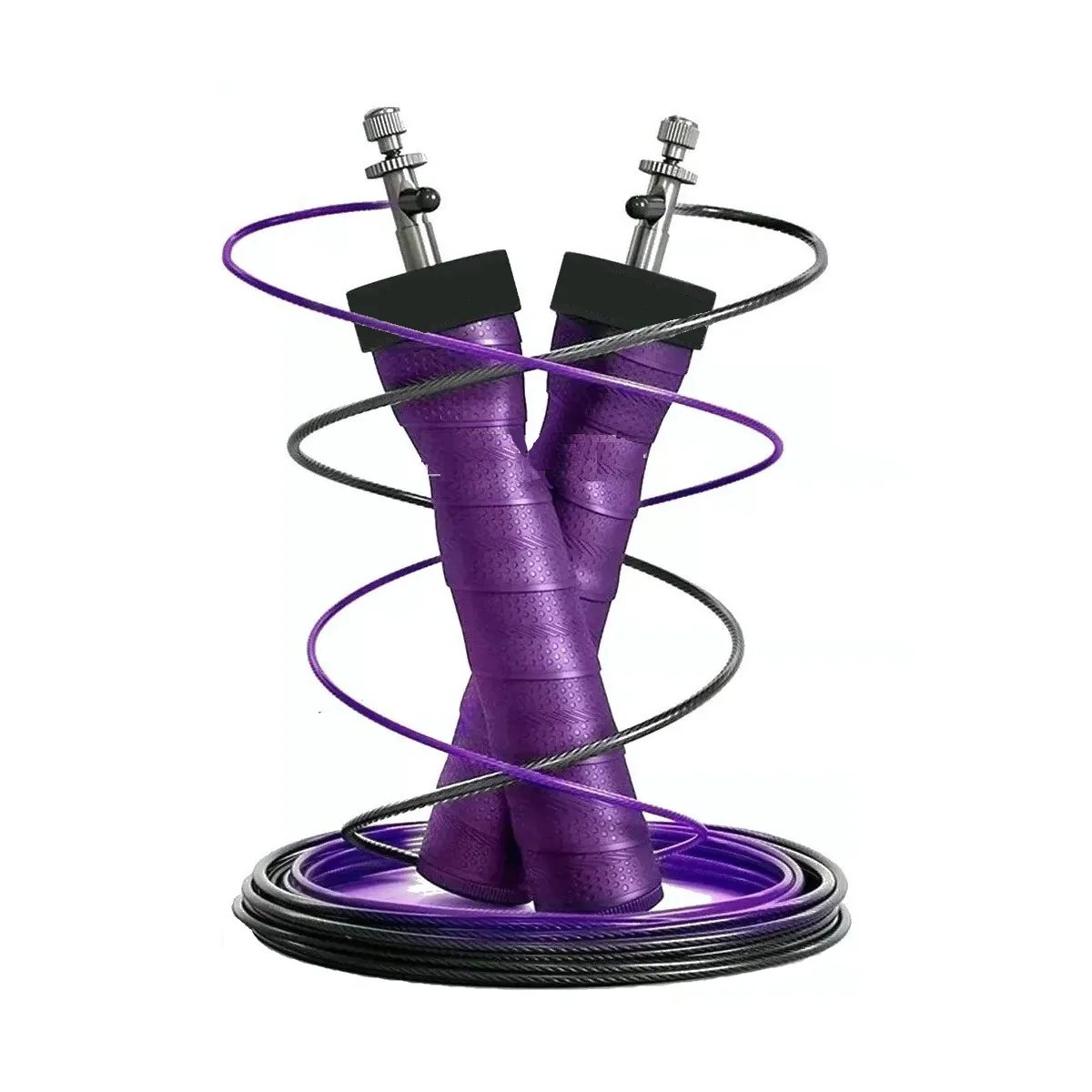 Cuerda Para Saltar Crossfit, Alta Velocidad Doble Balero Box Violeta