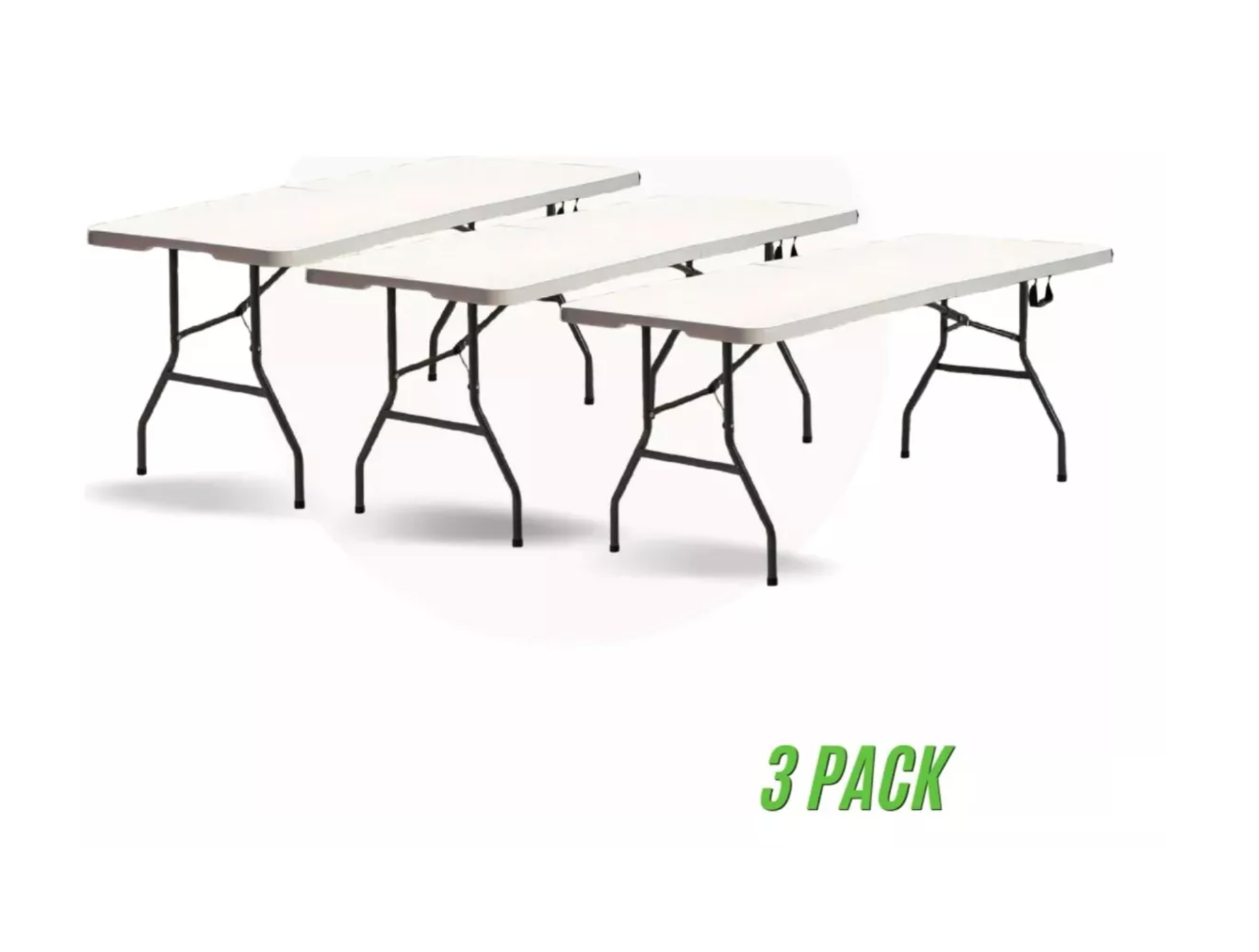 Mesa Plegable 3 Piezas Tipo Portafolio 1.8 M Fácil de Transportar Ideal Para Jardín