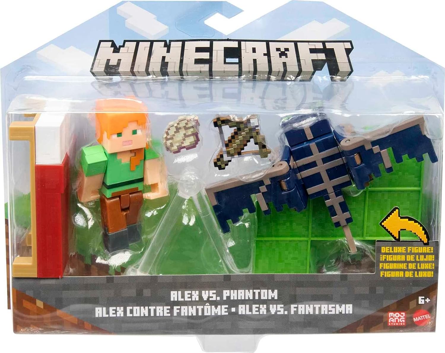Minecraft Vanilla Paquete de 2 figuras Alex vs Fantasma