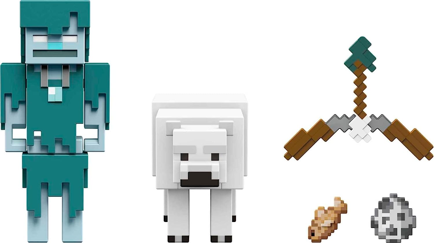 Minecraft Vanilla Figura de Acción Paquete de 2 Errante vs Polar