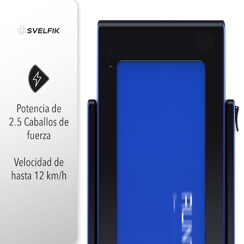 Caminadora Runtech-Advance eléctrica con bocina bluetooth Azul con Negro