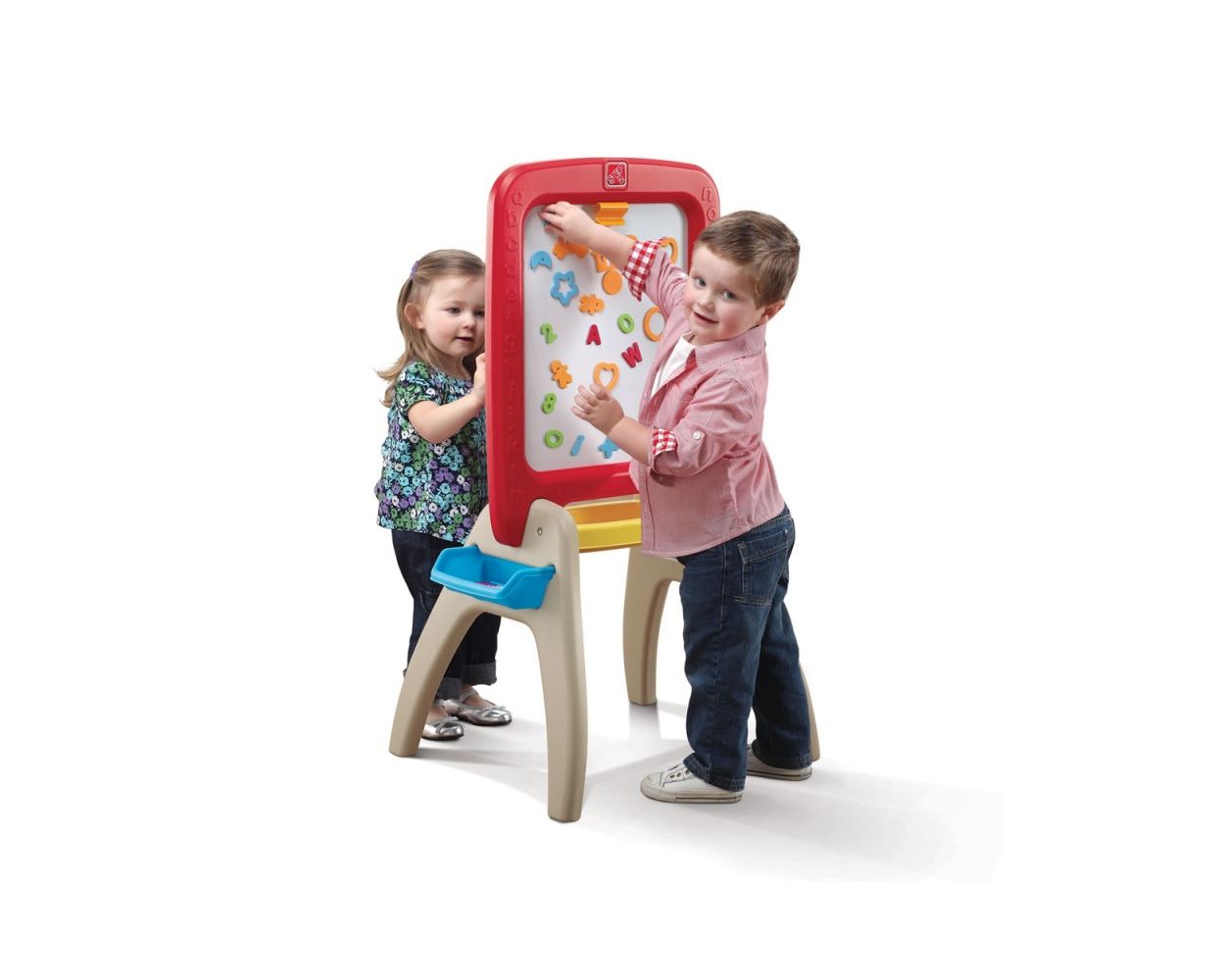 Pizarron Para Dos Personas Rojo Step2