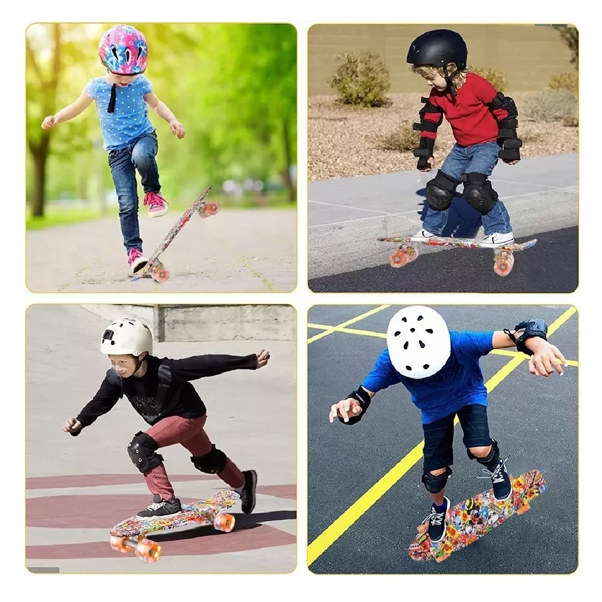 Monopatín,skateboard Mini De 22in Con Ruedas Led
